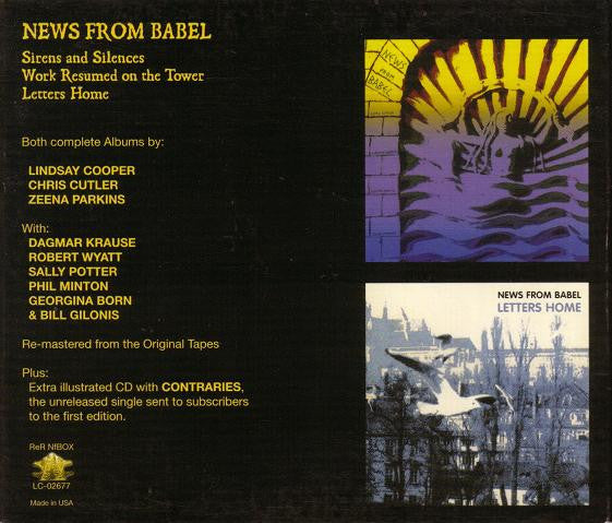 News From Babel : Sirens And Silences / Work Resumed On The Tower / Letters Home (3xCD, Album, Comp, RM)