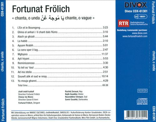Fortunat Frölich : Chanta O Unda (CD, Album)