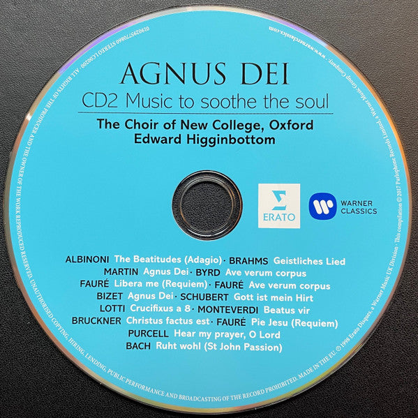 The New College Oxford Choir, Edward Higginbottom : Agnus Dei (2xCD, Comp, RE)
