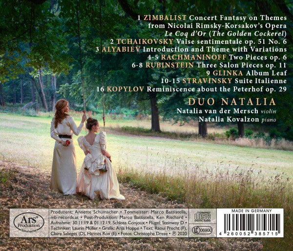 Efrem Zimbalist, Pyotr Ilyich Tchaikovsky, Александр Алябьев, Anton Rubinstein, Mikhail Ivanovich Glinka, Igor Stravinsky, Alexander Kopylov, Duo Natalia : Magical Russia (CD, Album)