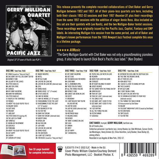 Chet Baker and Gerry Mulligan : The Complete Recordings 1952-1957 (5xCD)