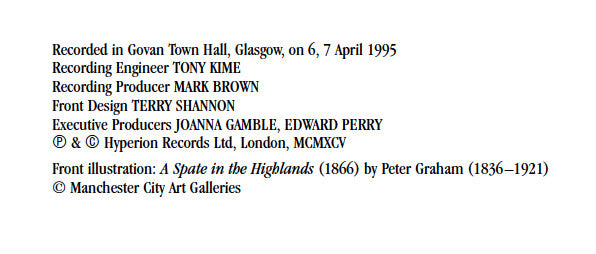 Hamish MacCunn - Janice Watson · Lisa Milne · Jamie MacDougall · Peter Sidhom (2) · Stephen Gadd (3) · BBC Scottish Symphony Orchestra · Martyn Brabbins : Land Of The Mountain And The Flood / The Ship O' The Fiend / The Dowie Dens O' Yarrow / Jeanie Deans / The Lay Of The Last Minstrel (CD, Album)