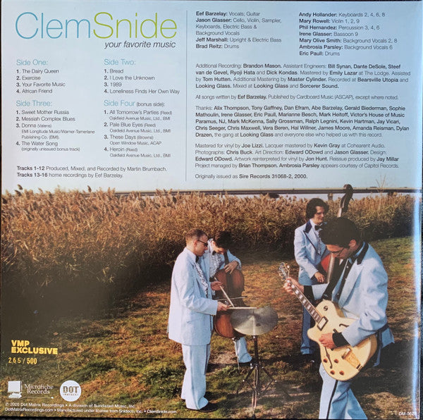 Clem Snide : Your Favorite Music (2xLP, Album, Club, Ltd, Num, RE, Sky)