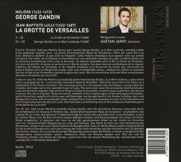 Jean-Baptiste Lully - Molière – Gaétan Jarry, Ensemble Marguerite Louise : George Dandin / La Grotte De Versailles (CD, Album)