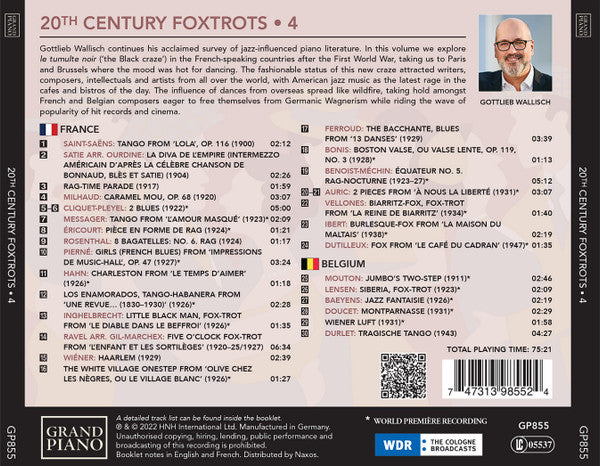 Gottlieb Wallisch : 20th Century Foxtrots • 4: France and Belgium (CD, Album)
