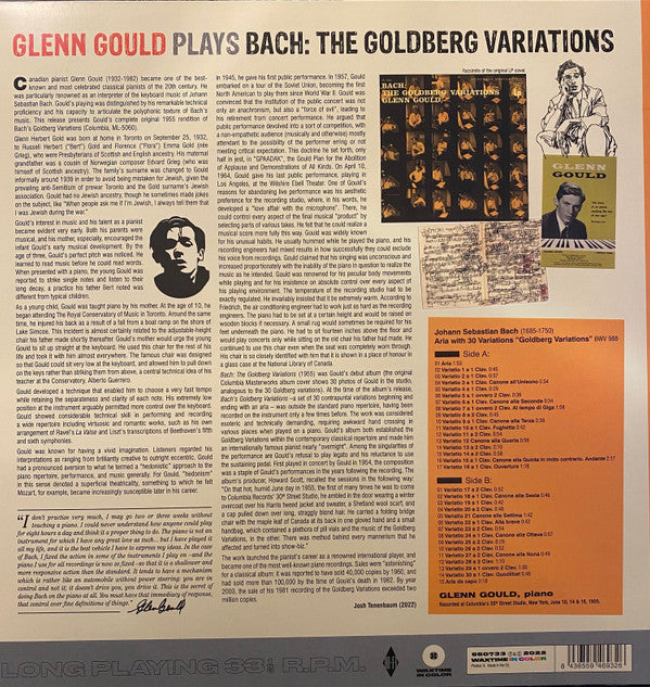 Johann Sebastian Bach, Glenn Gould : The Goldberg Variations (LP, Comp, RE, Cle)