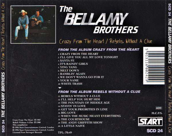 Bellamy Brothers : Crazy From The Heart / Rebels Without A Clue (CD, Comp)