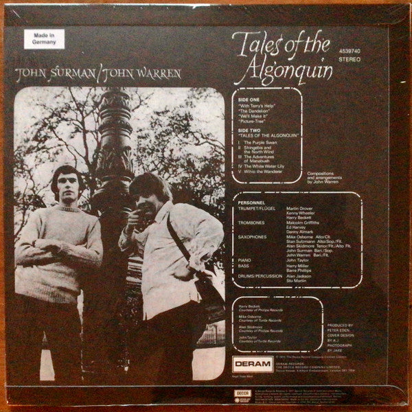 John Surman / John Warren : Tales Of The Algonquin (LP, Album, RE, RM, 180)