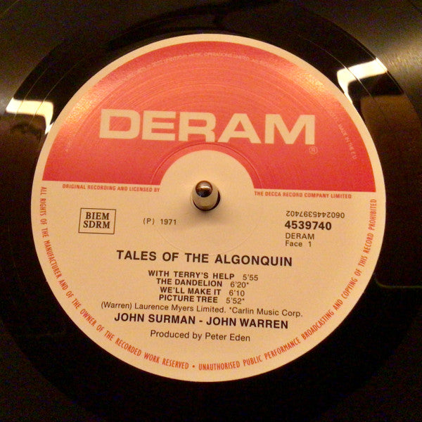 John Surman / John Warren : Tales Of The Algonquin (LP, Album, RE, RM, 180)