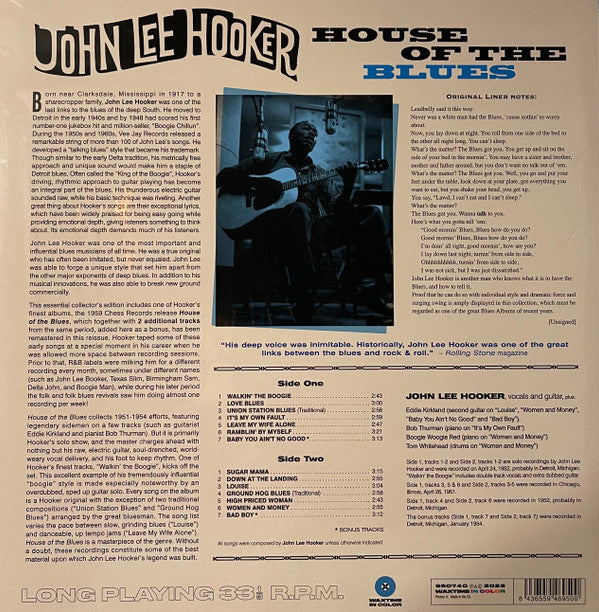 John Lee Hooker : House Of The Blues  (LP, Ltd, RE, Blu)