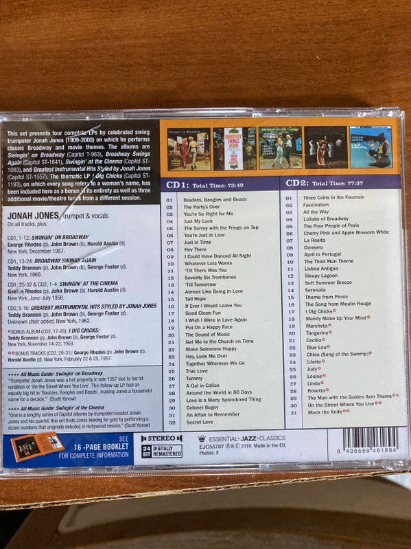 The Jonah Jones Quartet : Broadway & Hollywood Hits (CD, Comp, 5 A)