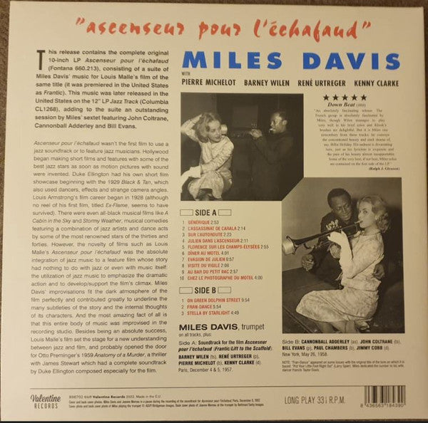 Miles Davis : Ascenseur Pour L'échafaud (LP, Album, Ltd, RE)