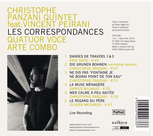 Christophe Panzani Quintet, Quatuor Voce, ArteCombo : Les Correspondances (CD, Album)
