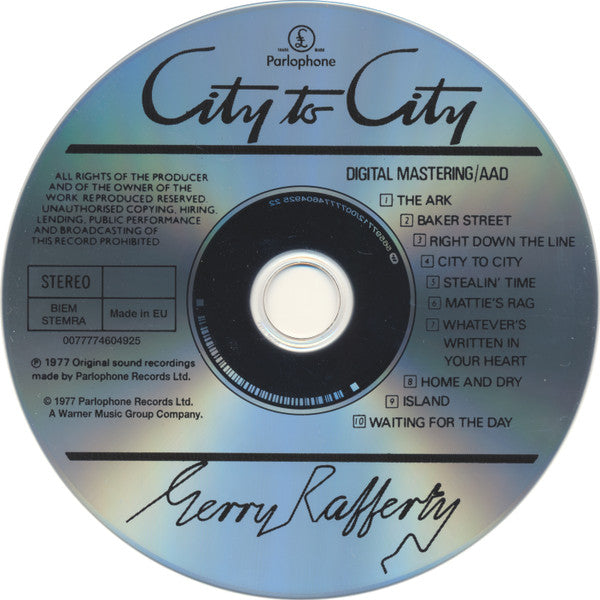 Gerry Rafferty : City To City (CD, Album, RE)