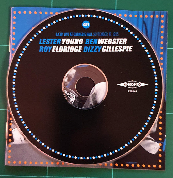 Lester Young, Ben Webster, Roy Eldridge, Dizzy Gillespie : J.A.T.P. Live At Carnegie Hall September 17, 1955 (2xCD, Comp)