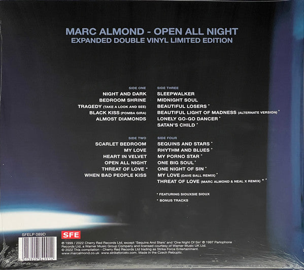 Marc Almond : Open All Night (2xLP, Album, Ltd, RE, Blu)