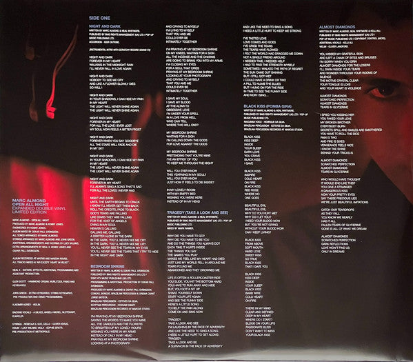 Marc Almond : Open All Night (2xLP, Album, Ltd, RE, Blu)