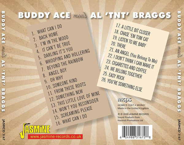 Buddy Ace, Al "TNT" Braggs : Buddy Ace Meets The Explosive "Mr. Showman" Al ‘TNT’ Braggs (CD, Comp, Mono)