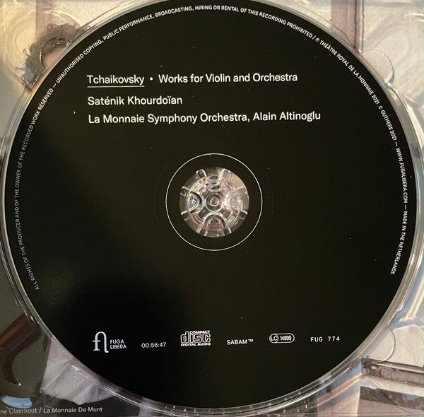 Pyotr Ilyich Tchaikovsky, Saténik Khourdoïan, Orchestre Du Théâtre Royal De La Monnaie, Alain Altinoglu : Works For Violin And Orchestra (CD, Album)