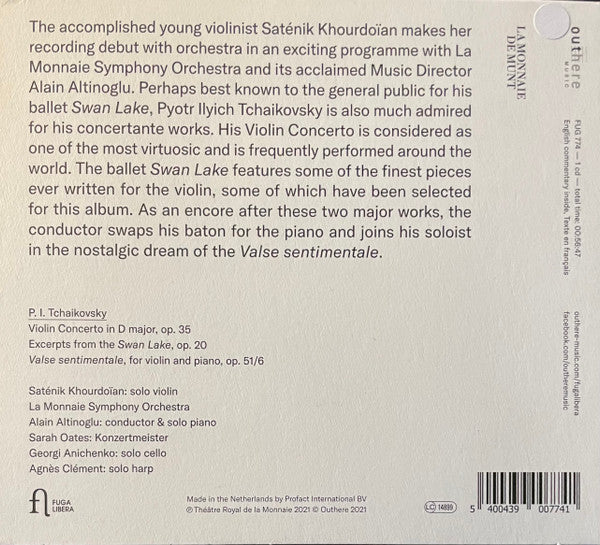 Pyotr Ilyich Tchaikovsky, Saténik Khourdoïan, Orchestre Du Théâtre Royal De La Monnaie, Alain Altinoglu : Works For Violin And Orchestra (CD, Album)