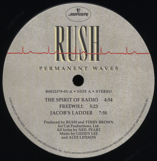 Rush : Permanent Waves (LP, Album, RE, RM, 180)