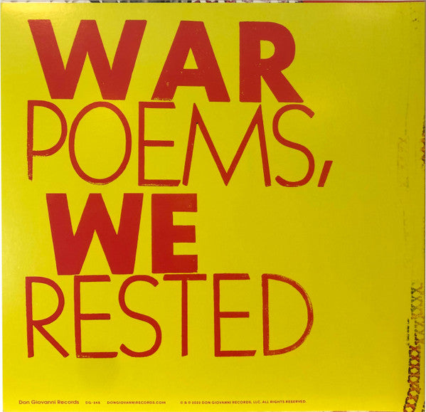 R. Ring : War Poems, We Rested (LP, Album, Ltd, Yel)