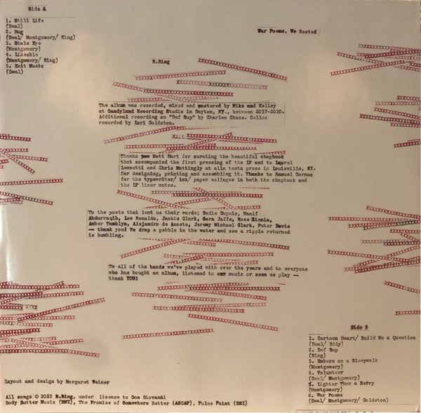 R. Ring : War Poems, We Rested (LP, Album, Ltd, Yel)