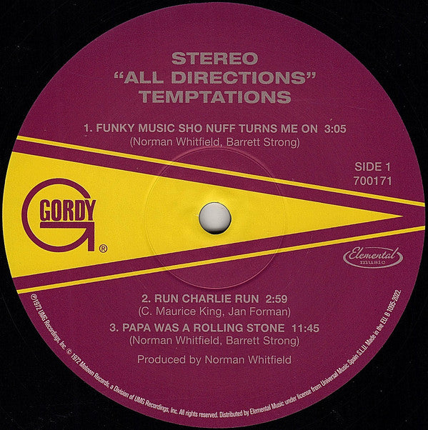 The Temptations : All Directions (LP, Album, Ltd, RE, 180)