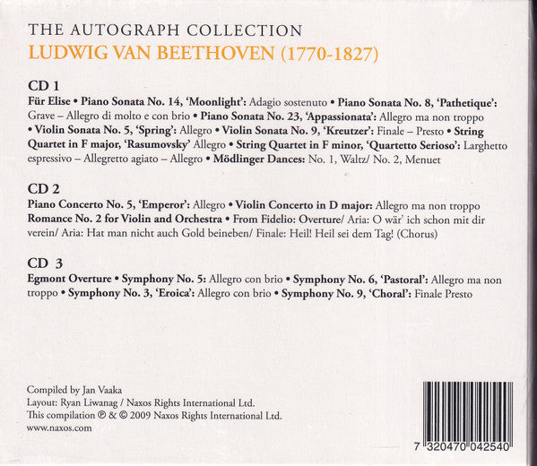 Ludwig van Beethoven : The Autograph Collection: Beethoven (3xCD, Comp)