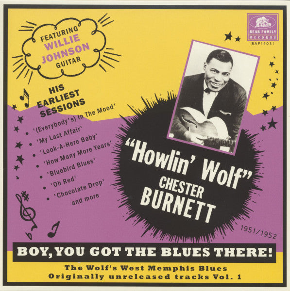 Howlin' Wolf Featuring Willie Johnson (4) : Boy, You Got The Blues There! Originally Unreleased Tracks, Vol.1 (10", Album)