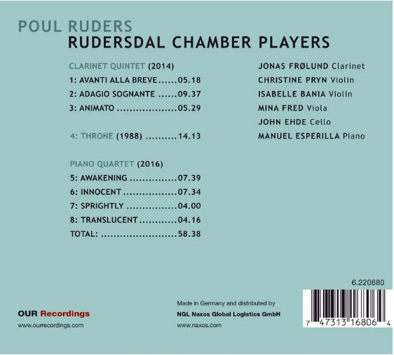 Poul Ruders, Rudersdal Chamber Players : Clarinet Quintet · Throne · Piano Quartet (SACD, Hybrid, Multichannel)