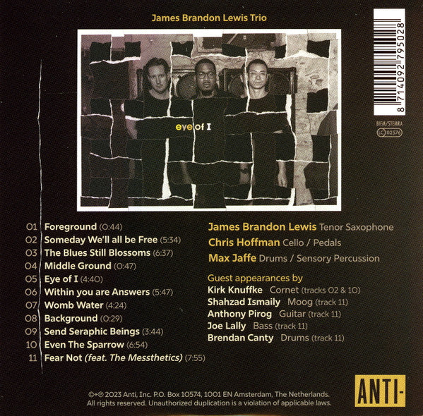 James Brandon Lewis Trio : Eye Of I (CD, Album)