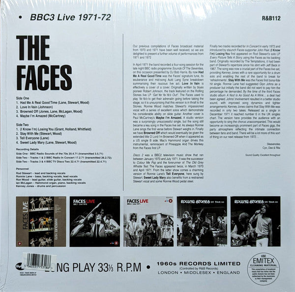 Faces (3) : Faces Live (BBC3 - Live 1971-1972) (LP, Unofficial)