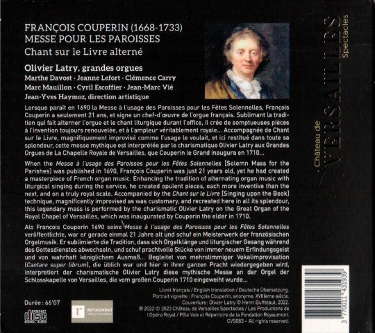 François Couperin - Olivier Latry : Messe Pour Les Paroisses / Chant Sur Le Livre Alterné (CD, Album)