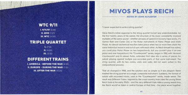 Steve Reich, MIVOS Quartet : The String Quartets (CD, Album)