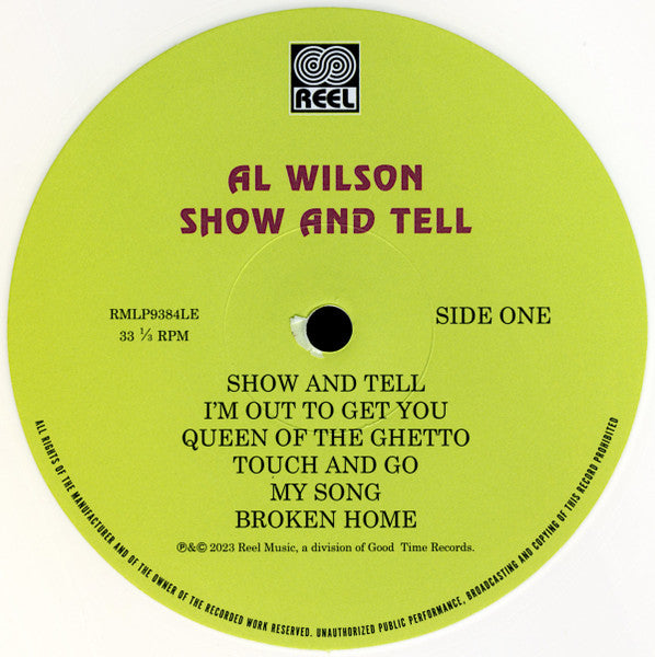Al Wilson : Show And Tell (LP, Album, RSD, Ltd, RE, Whi)