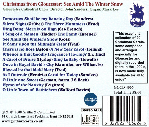 Gloucester Cathedral Choir, John Sanders (6) : Christmas From Gloucester (See Amid The Winter's Snow) (CD, Album)