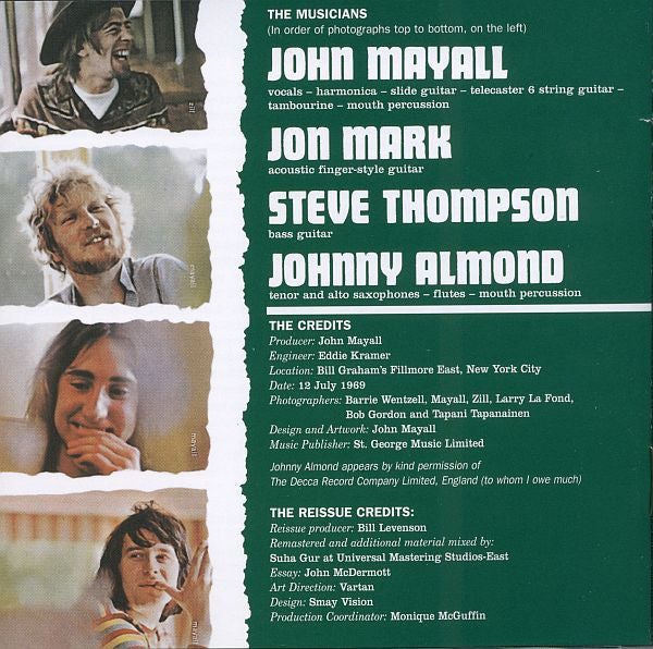 John Mayall : The Turning Point (CD, Album, RE, RM)