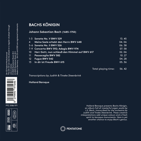 Holland Baroque Society : Bachs Königin (SACD, Hybrid, Multichannel)