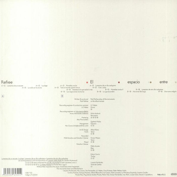 Refree : El Espacio Entre (LP, Ltd)