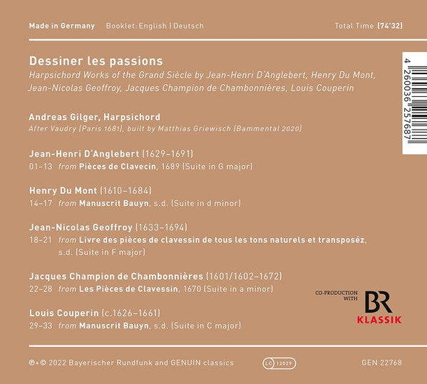 Andreas Gilger : Dessiner Les Passions (CD, Album)