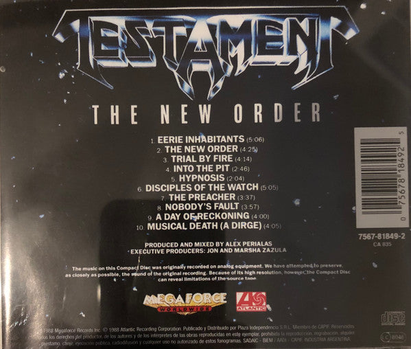 Testament (2) : The New Order (CD, Album, RP)