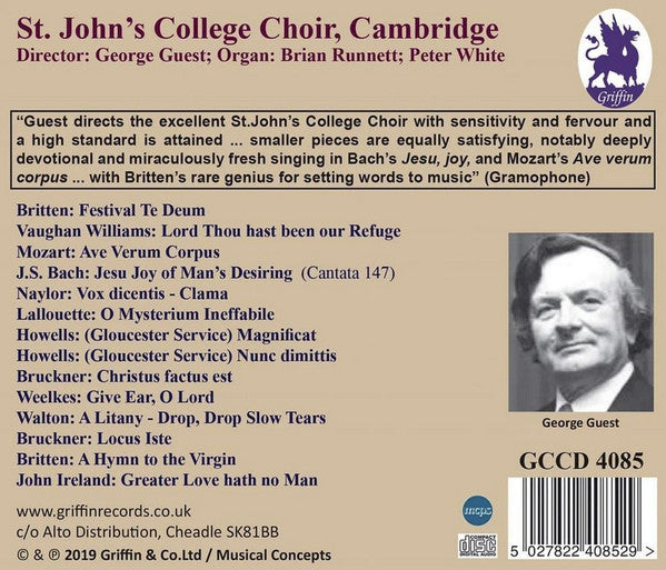 St. John's College Choir, George Guest (2) : Jesu, Joy of Man’s Desiring (Favourite) (CD, Album)