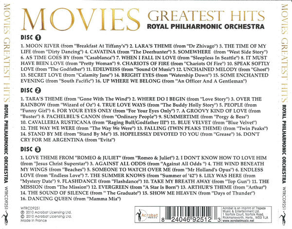 Royal Philharmonic Orchestra : Movies Greatest Hits (3xCD)