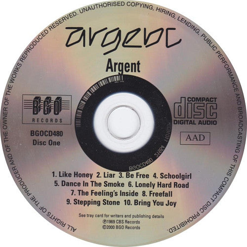 Argent : Argent / Ring Of Hands (CD, Album, RE, RM + CD, Album, RE, RM + Comp)