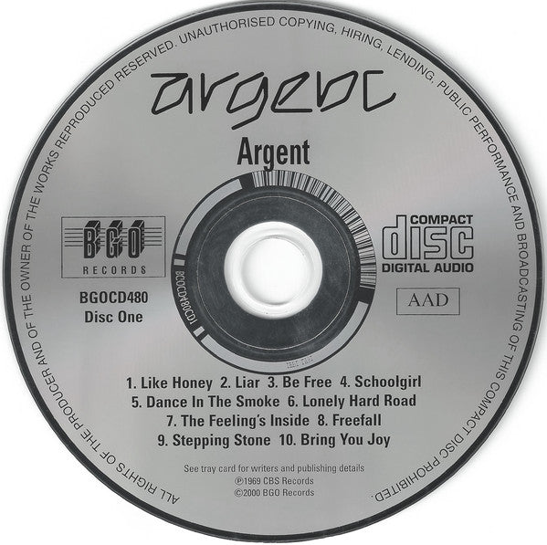 Argent : Argent / Ring Of Hands (CD, Album, RE, RM + CD, Album, RE, RM + Comp)