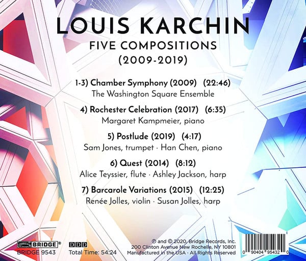 Louis Karchin : Five Compositions (2009-2019) (CD, Album)