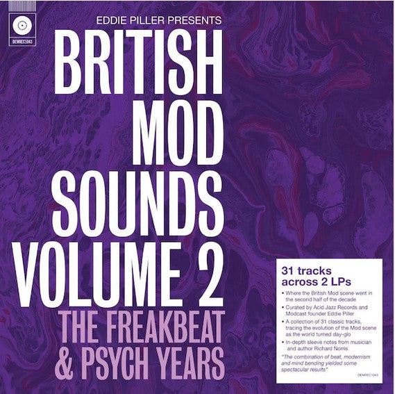 Eddie Piller : British Mod Sounds Volume 2 (The Freakbeat & Psych Years) (2xLP, Comp)
