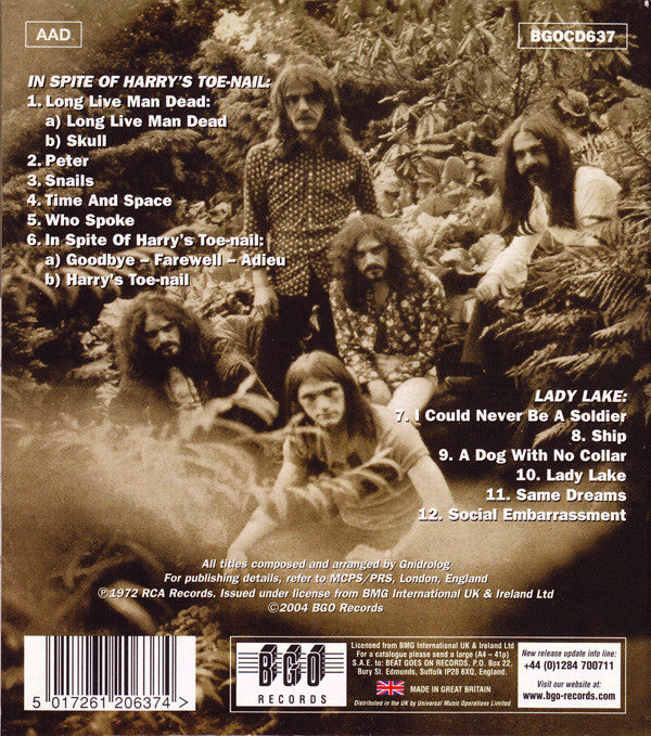 Gnidrolog : In Spite Of Harry's Toe-Nail / Lady Lake (CD, Comp, RM)