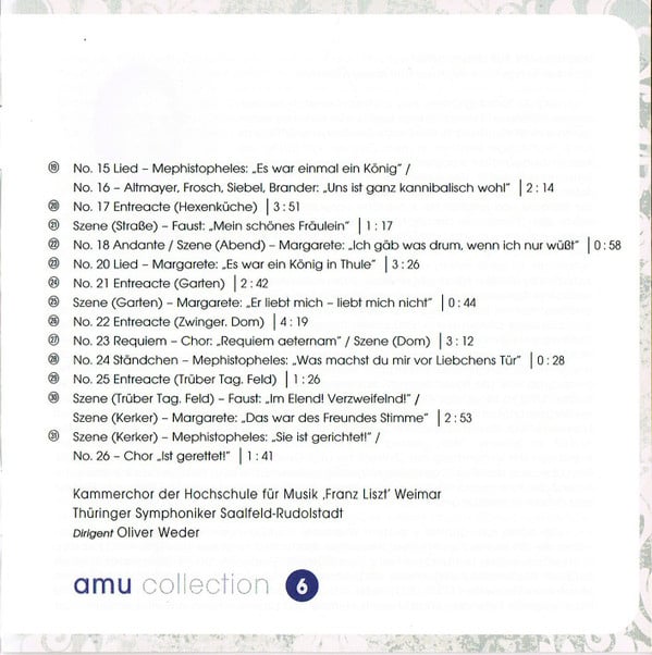 Franz Carl Adelbert Eberwein : Entreactes Und Gesänge Zu Goethes 'Faust' – Weimarer Klassik (CD, Album)